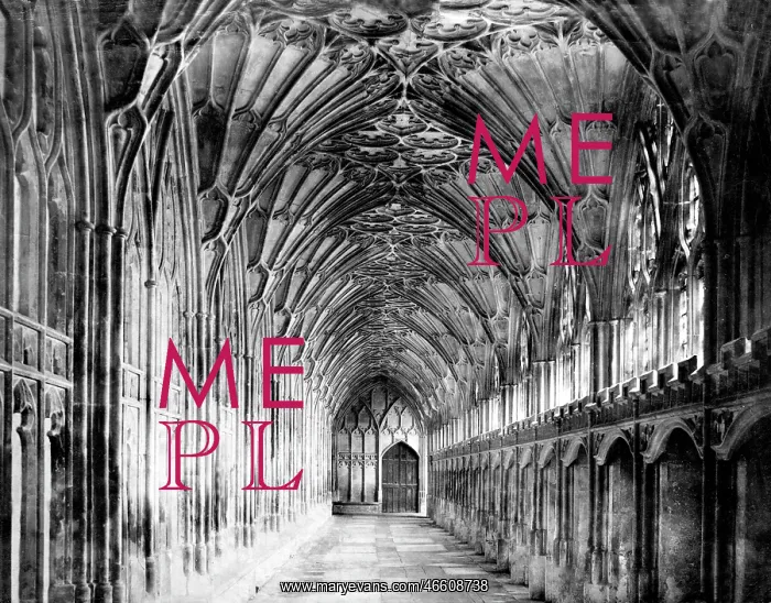  : Gloucester, Cathedral Cloisters c1869