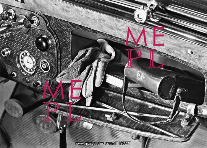 : The glove box of an Audi, 1935 : The glove box of an Audi, 1935
