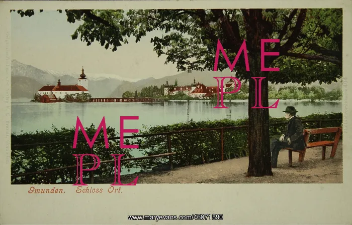 : Gmunden. Ort Caste. View from the Esplanade. About : Gmunden. Ort Caste. View from the Esplanade. About