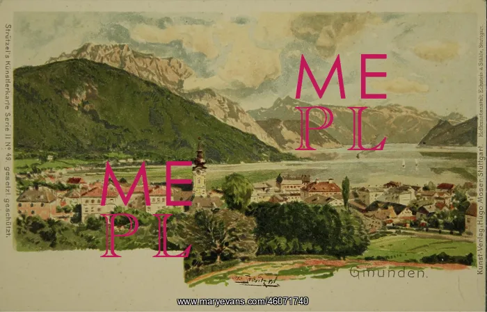 : Gmunden. Overlooking the town and the Traunsee. About : Gmunden. Overlooking the town and the Traunsee. About