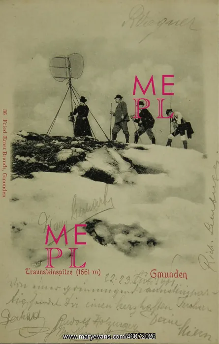 : Gmunden. Traunstein summit (1661 m). 1901. Collotype : Gmunden. Traunstein summit (1661 m). 1901. Collotype