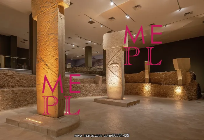 : Gobekli Tepe reconstruction, Sanliurfa Museum, Urfa, Turkey : Gobekli Tepe reconstruction, Sanliurfa Museum, Urfa, Turkey