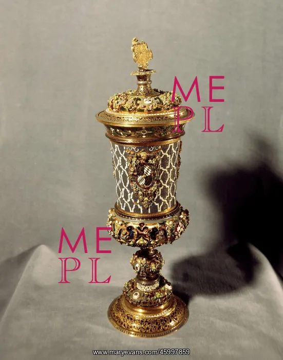  : Goblet. craft  /  handcraft, vessel, goblet with cap, by Hans Reimer, circa 1562