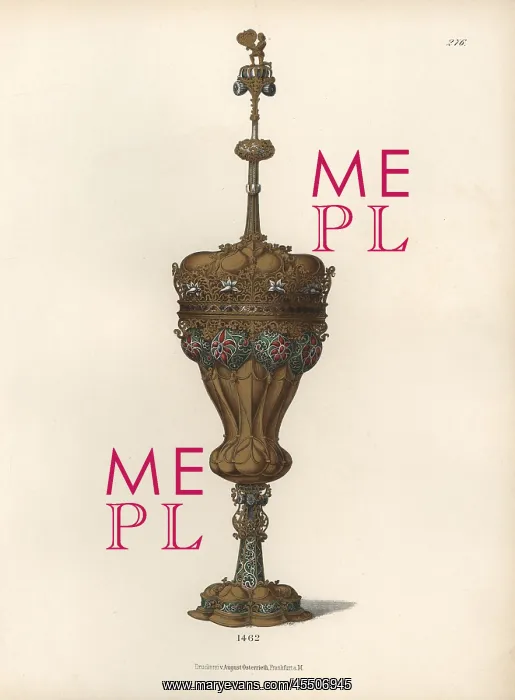 : Goblet in gold-plated silver and enamel from : Goblet in gold-plated silver and enamel from