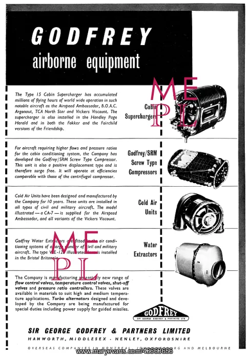 : Godfrey Aircraft Pressurization & Air Conditioning Equipment : Godfrey Aircraft Pressurization & Air Conditioning Equipment