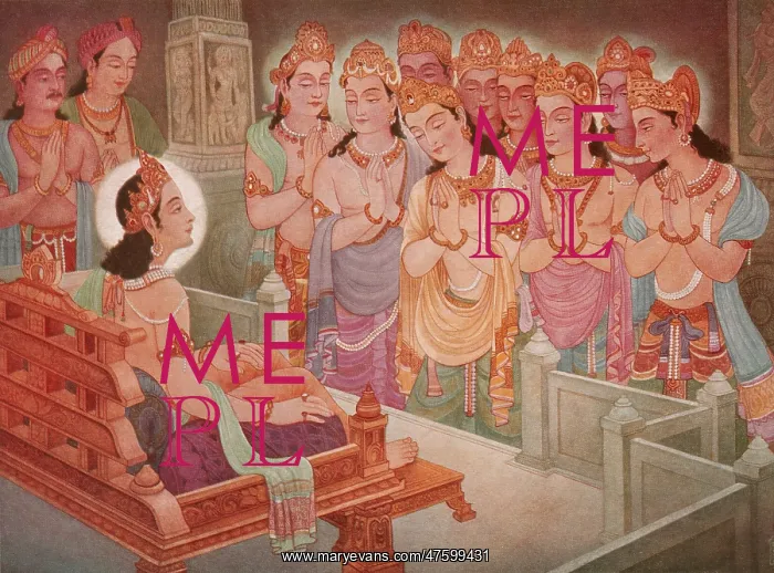 : Gods Entertaining Mahavira : Gods Entertaining Mahavira