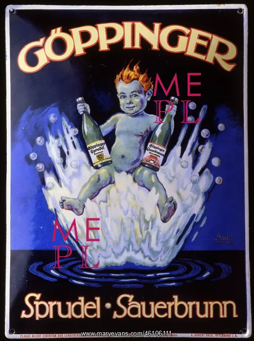 : Goeppinger Sprudel Sauerbrunn, advertising, 1930 : Goeppinger Sprudel Sauerbrunn, advertising, 1930