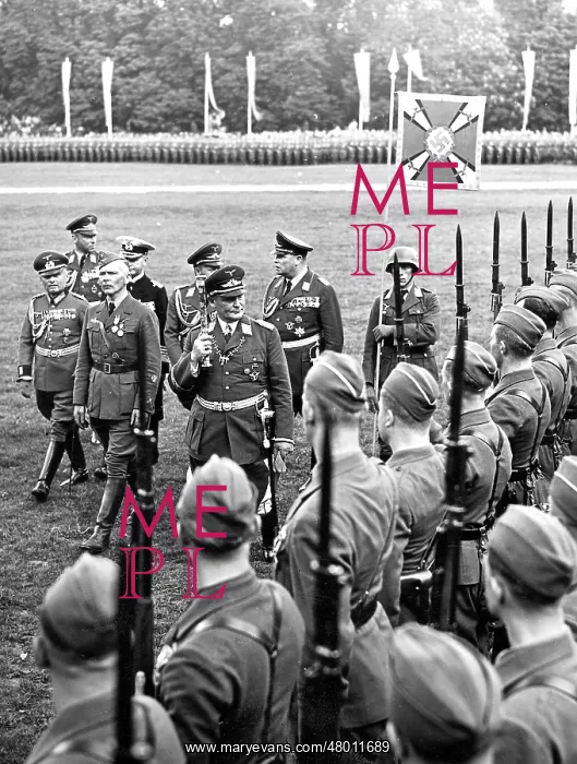 : Goering receives parade of the Condor Legion : Goering receives parade of the Condor Legion