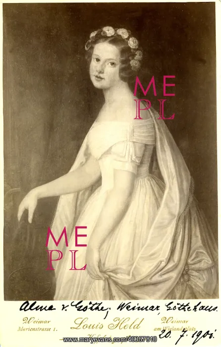 : Goethe, Alma von, 29.10.1827 - 29.9.1844, granddaughter : Goethe, Alma von, 29.10.1827 - 29.9.1844, granddaughter
