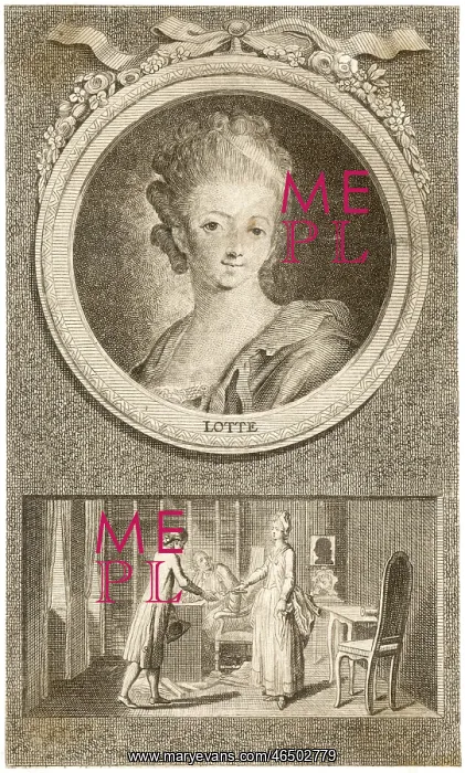 : Goethe - Portrait of Lotte, the object of Werther's obsessio : Goethe - Portrait of Lotte, the object of Werther's obsessio