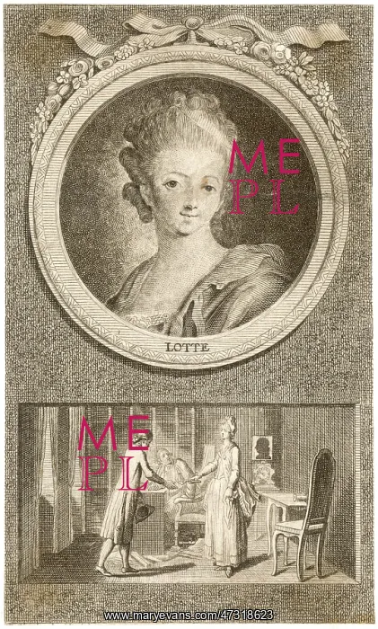 : Goethe - Portrait of Lotte, the object of Werther's obsessio : Goethe - Portrait of Lotte, the object of Werther's obsessio