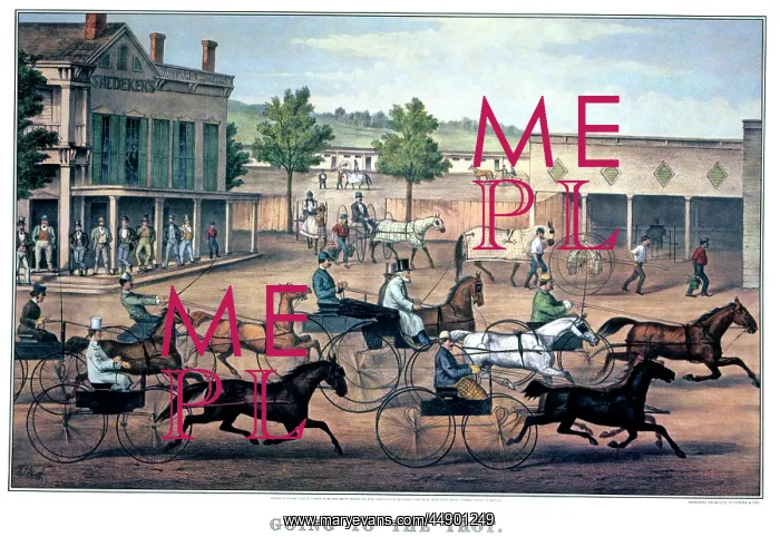 : Going to the Trot A Good Day and A Good Track - Currier and : Going to the Trot A Good Day and A Good Track - Currier and