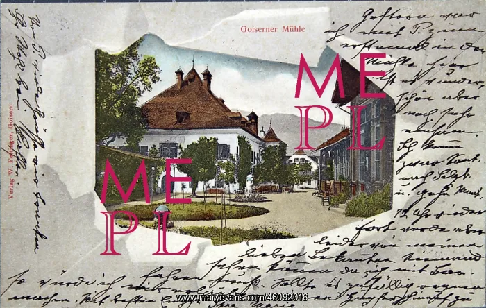 : Goisern. Goiserner Muhle. 1901. Collotype and : Goisern. Goiserner Muhle. 1901. Collotype and