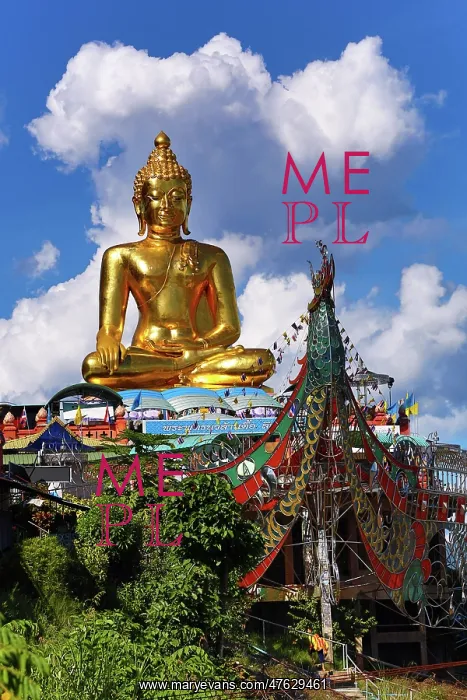 : Gold Buddha statue, Golden Triangle, Thailand : Gold Buddha statue, Golden Triangle, Thailand