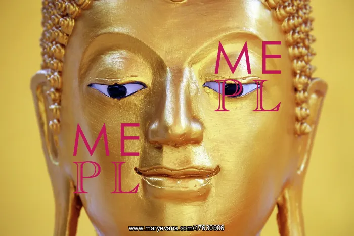 : Gold Buddha statue head Wat Panping Temple, Chiang Mai : Gold Buddha statue head Wat Panping Temple, Chiang Mai