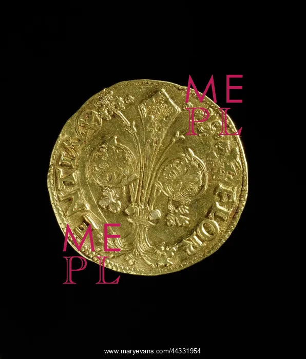 : Gold florin with a fleur : Gold florin with a fleur