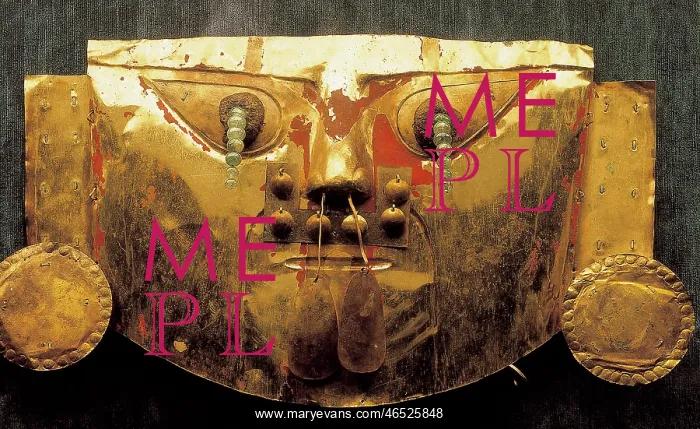  : Gold funerary mask