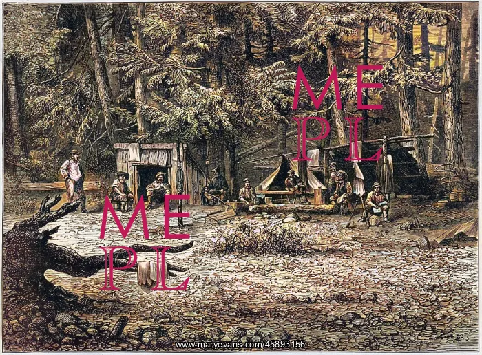  : Gold mining camp in America