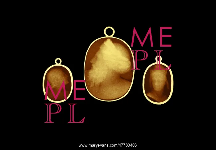 : Gold-Mounted Cameos, X-ray, 1896 : Gold-Mounted Cameos, X-ray, 1896