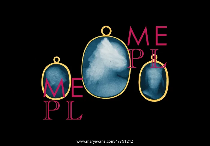 : Gold-Mounted Cameos, X-ray, 1896 : Gold-Mounted Cameos, X-ray, 1896