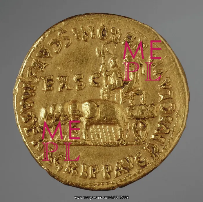 : Golden aureus coin : Golden aureus coin