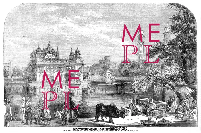 : The Golden Temple, Amritsar, 1858 : The Golden Temple, Amritsar, 1858