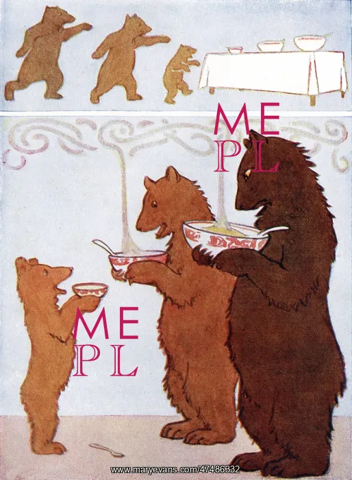 : Goldilocks and The Three Bears by Margaret Tarrant : Goldilocks and The Three Bears by Margaret Tarrant