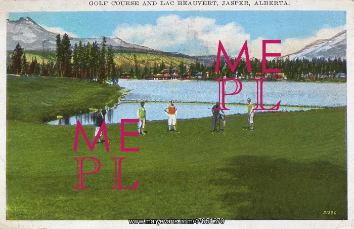  : Golf course and Lac Beauvert, Jasper, Alberta, Canada