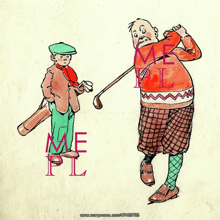 : Golfer and Caddie : Golfer and Caddie
