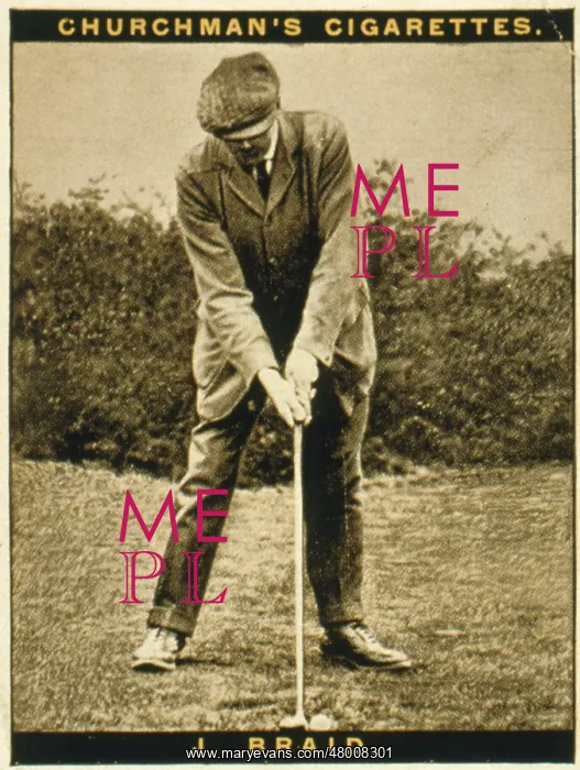 : Golfer on Churchman's Cigarettes card : Golfer on Churchman's Cigarettes card