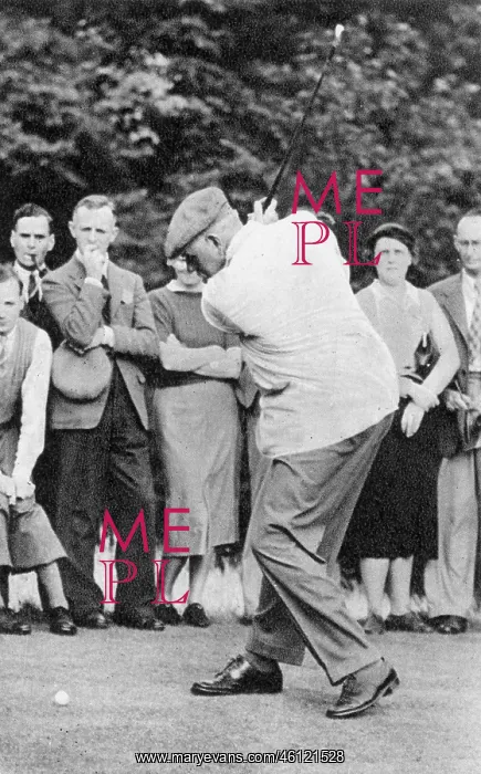 : Golfer James Braid Mid Back Swing : Golfer James Braid Mid Back Swing