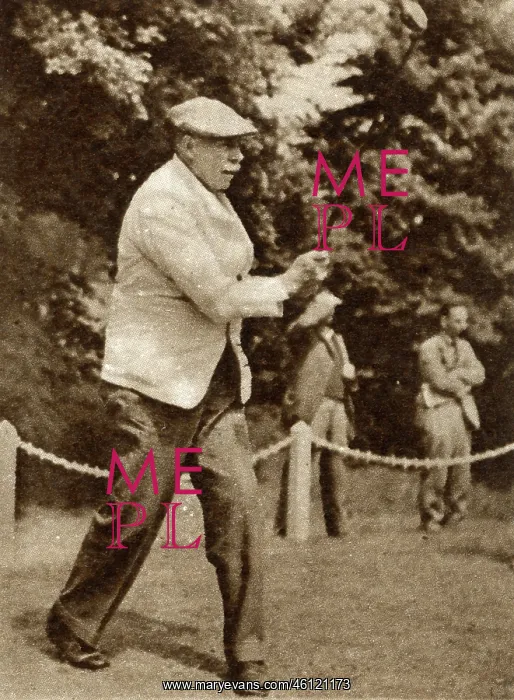 : Golfer James Braid's drive : Golfer James Braid's drive