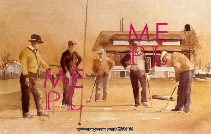  : Five Golfers on a Green