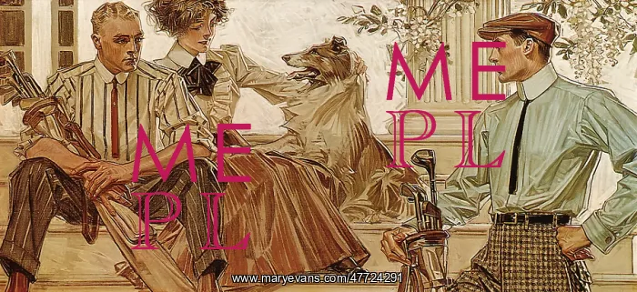 : Golfers, Lady, and Dog : Golfers, Lady, and Dog