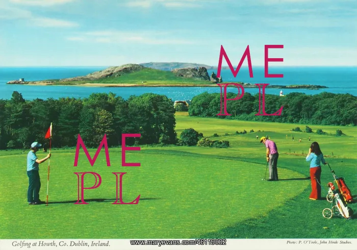 : Golfing at Howth, County Dublin, Republic of Ireland : Golfing at Howth, County Dublin, Republic of Ireland
