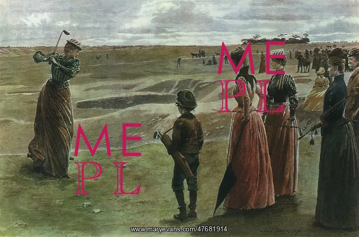  : Golfing Lady and Group
