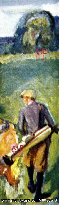  : Golfing scene with caddy