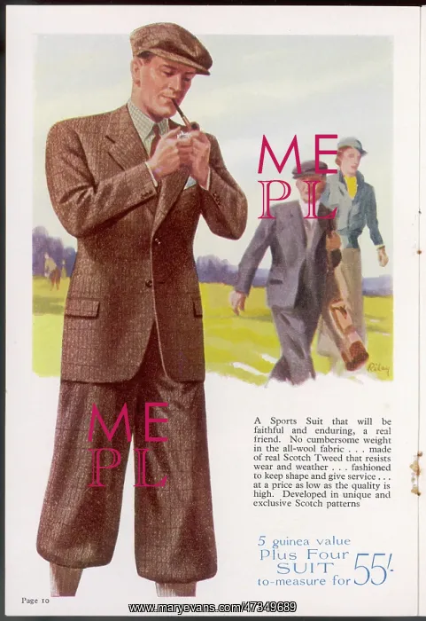 : GOLFING SUIT / BURTON 1938 : GOLFING SUIT / BURTON 1938