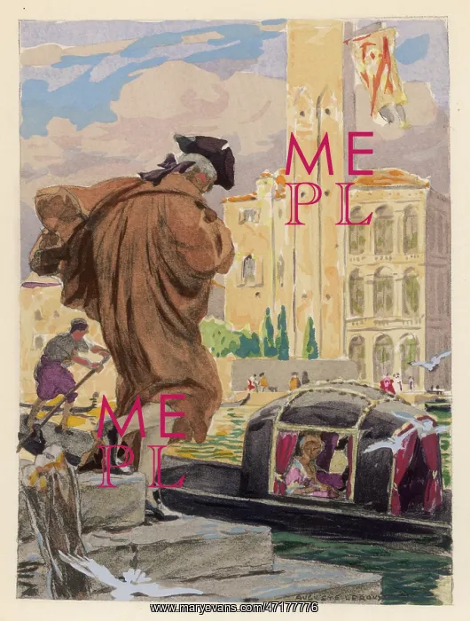 : GONDOLA. Casanova joins his friends in a gondola at Venice : GONDOLA. Casanova joins his friends in a gondola at Venice