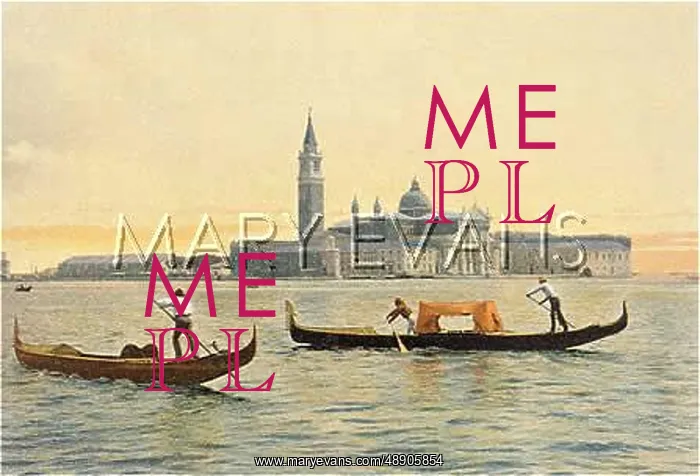 : GONDOLA PHOTO 1890S : GONDOLA PHOTO 1890S