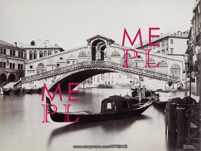  : Gondola, Rialto Bridge, Venice, Italy, Carlo Naya studio