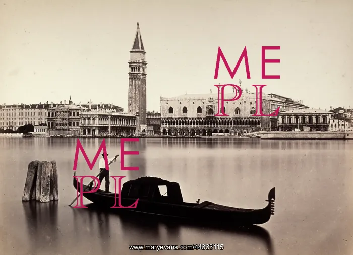 : Gondolier in the lagoon of : Gondolier in the lagoon of