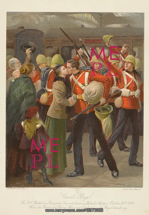 : Good bye! The 3rd Battalion Grenadier Guards Leaving Waterlo : Good bye! The 3rd Battalion Grenadier Guards Leaving Waterlo