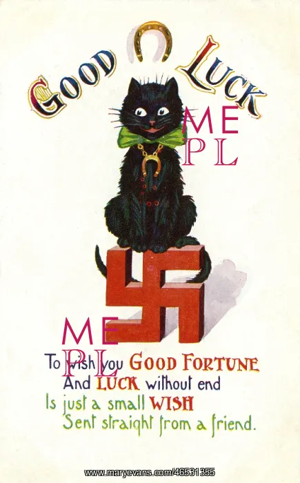 : Good Luck Kitten on Swastika : Good Luck Kitten on Swastika