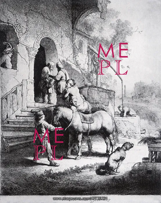 : The Good Samaritan at the Inn, by Rembrandt : The Good Samaritan at the Inn, by Rembrandt