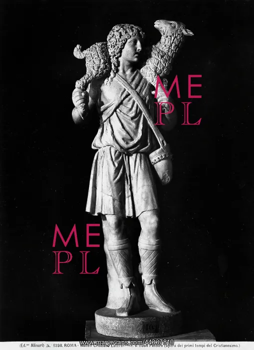 : The Good Shepherd. Paleo-Christian work : The Good Shepherd. Paleo-Christian work