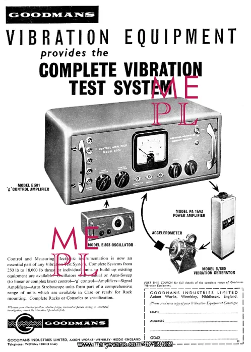 : Goodman's Vibration Equipment : Goodman's Vibration Equipment