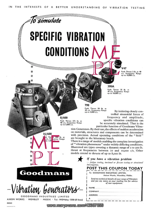 : Goodmans Vibration Generators For Aircraft Vibration Testing : Goodmans Vibration Generators For Aircraft Vibration Testing