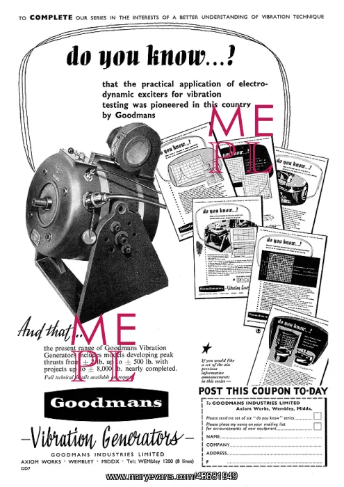 : Goodmans Vibration Generators & Test Equipment : Goodmans Vibration Generators & Test Equipment