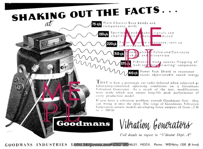 : Goodmans Vibration Generators & Test Equipment : Goodmans Vibration Generators & Test Equipment
